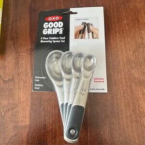 OXO Good Grips 4 Piece Stainless Steel Measuring Spoons Set Magnetic Handles